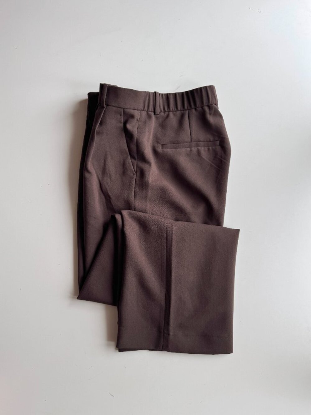 NWT ABERCROMBIE & FITCH Sloane Brown Tailored Wide Leg Trousers Pants, Size 30 - Picture 6 of 14